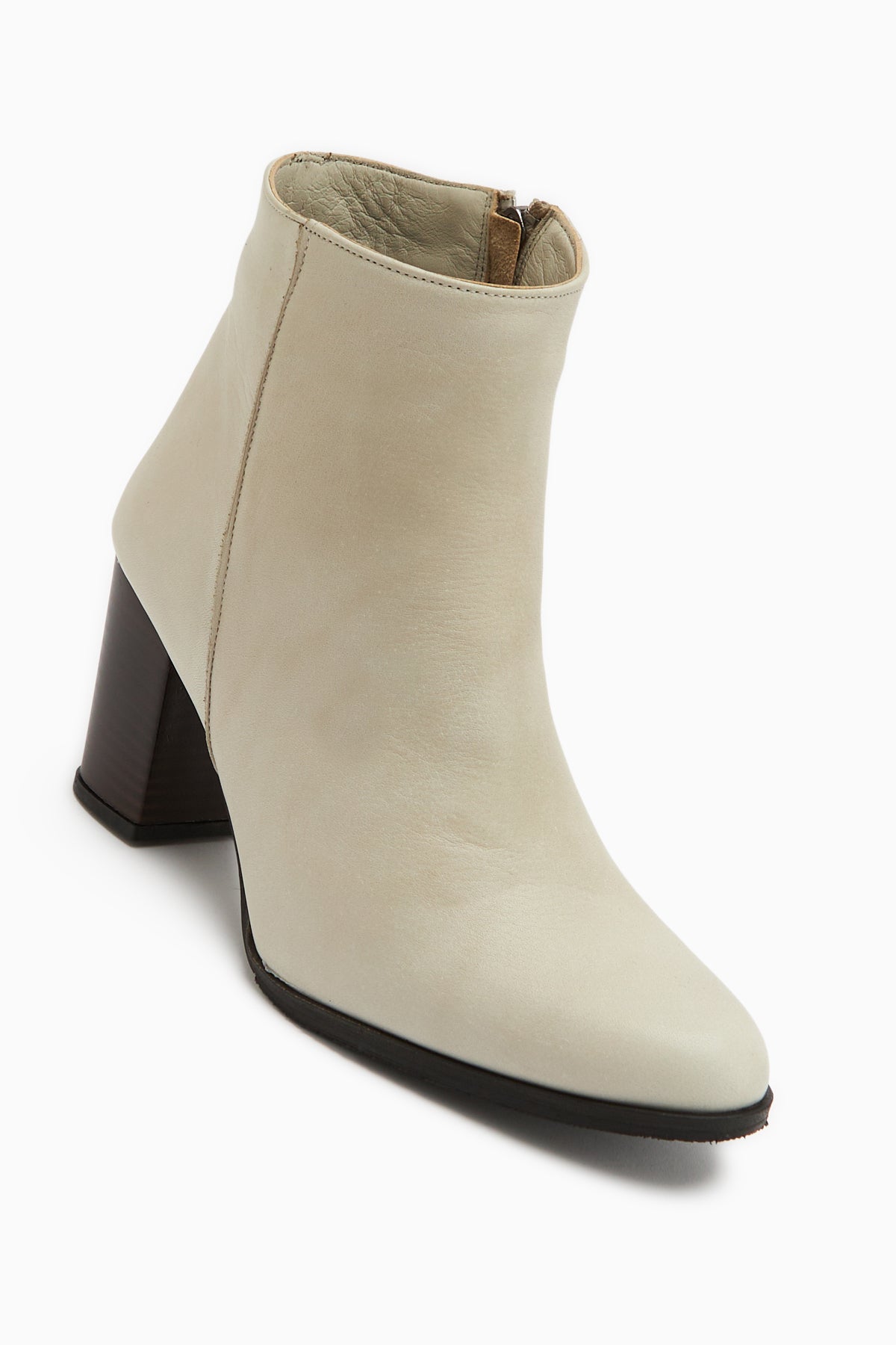 Teres – Genuine Leather Beige Heeled Boot (Women)