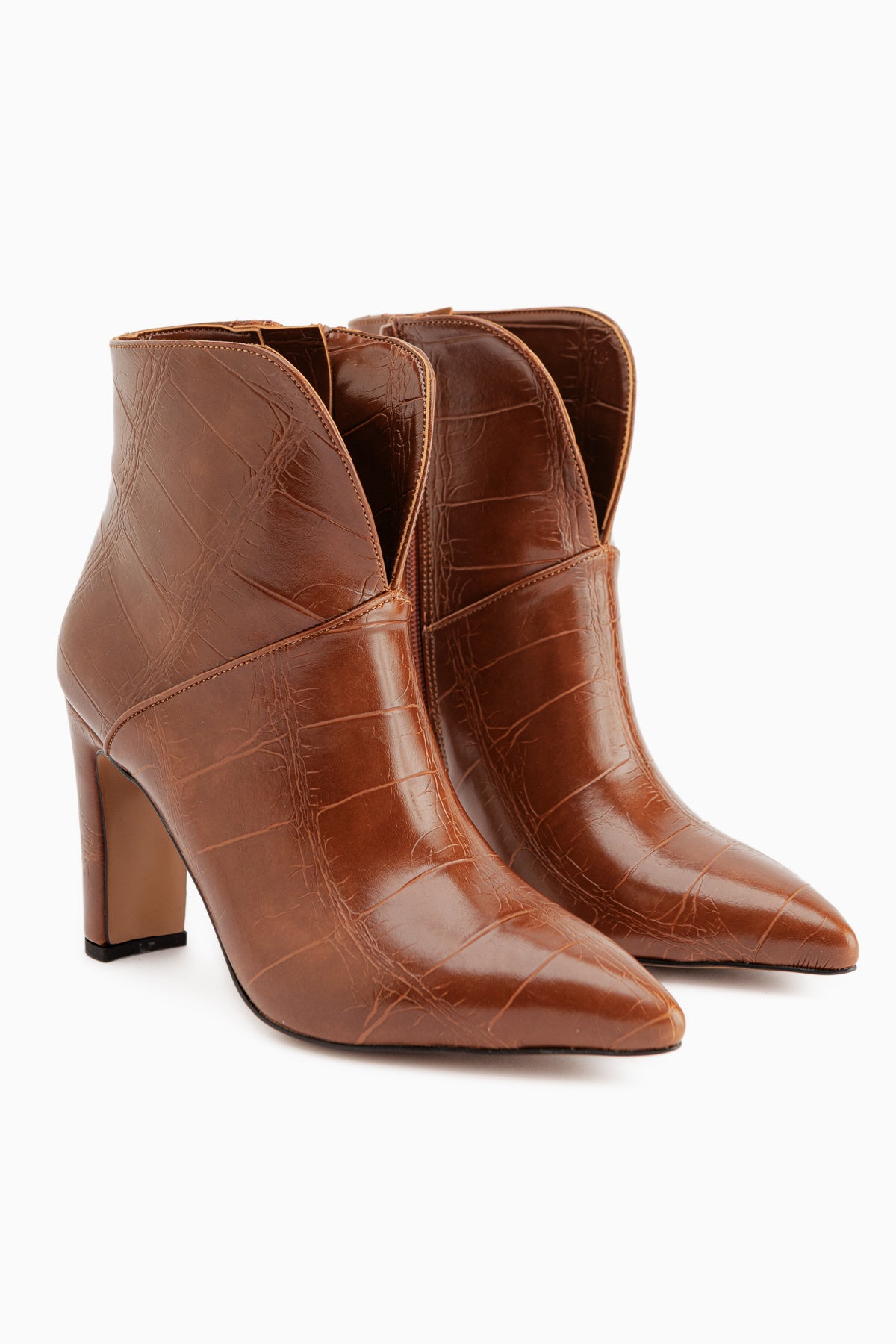 Janis Tan Crocodile Heeled Women’s Boots