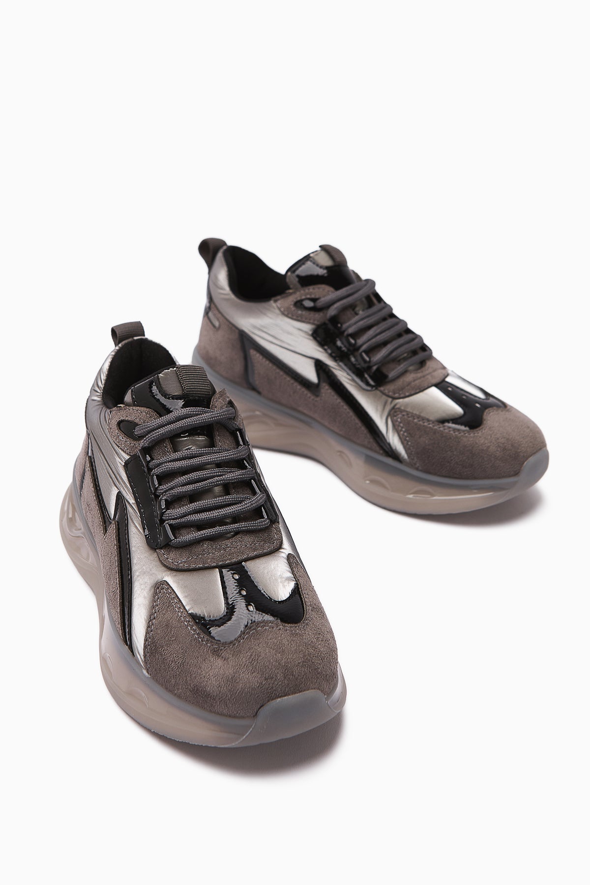 Tolin Grey Parachute Fabric Women's Sneakers