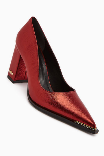 Bonny Red Chunky Heel Women's Shoes