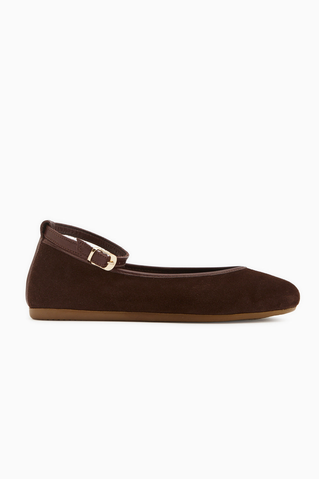 Echtes Leder Jenin Braun Wildleder Gürteltier Damen Ballerinas