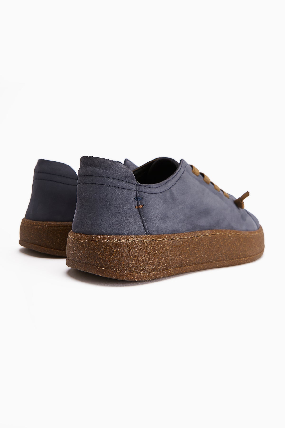 Judi Genuine Leather Blue Comfort Sole Women's Sneakers