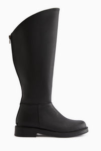 Gigi Schwarze Faltbare Mit Fell Gefütterte Reißverschluss Stiefel