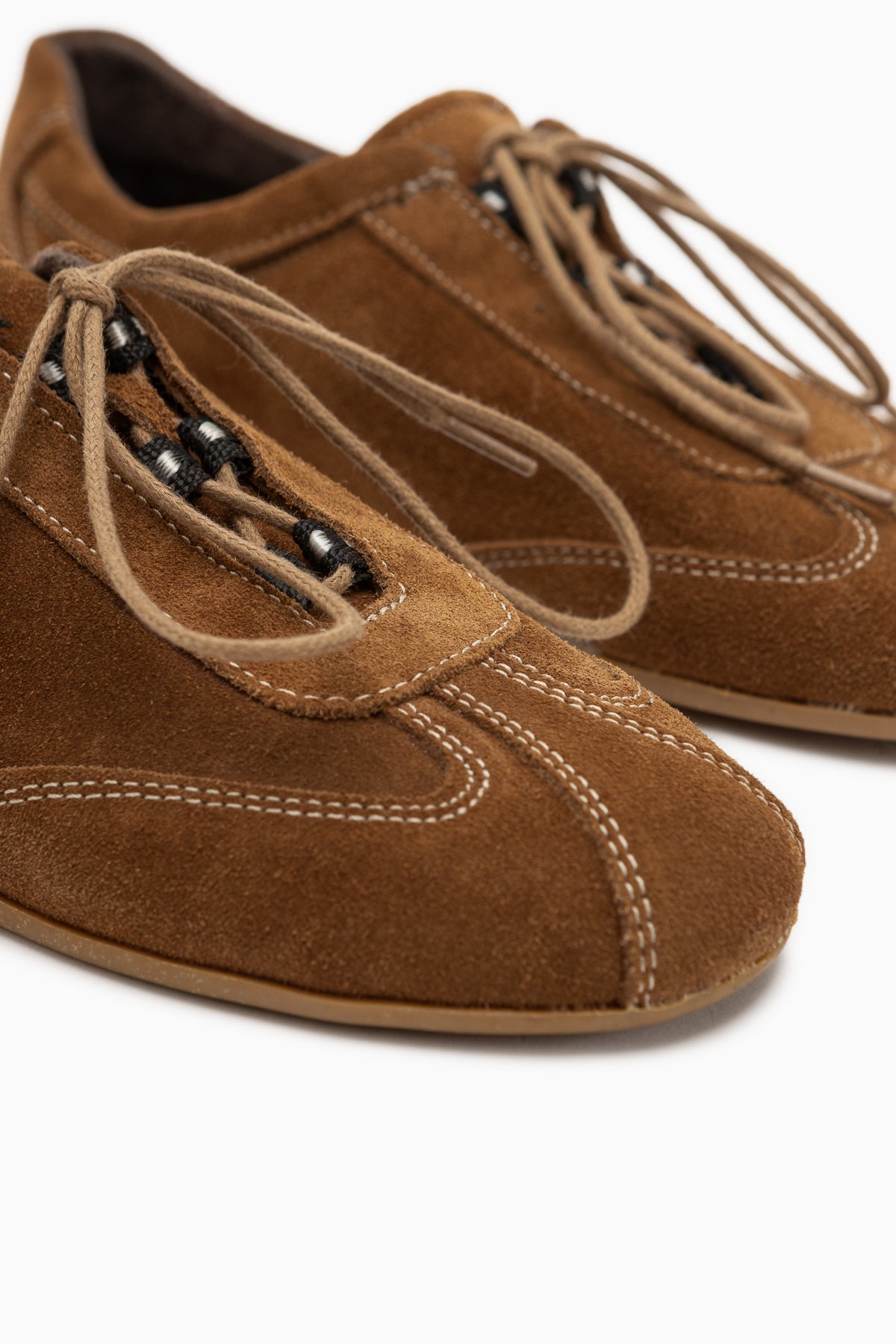 Berry Genuine Leather Camel Suede Lace-Up Casual Women’s Shoes