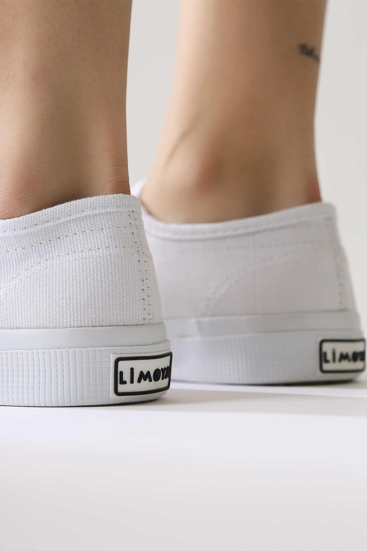 Timon Weißer Komfortsohlen Leinensneaker