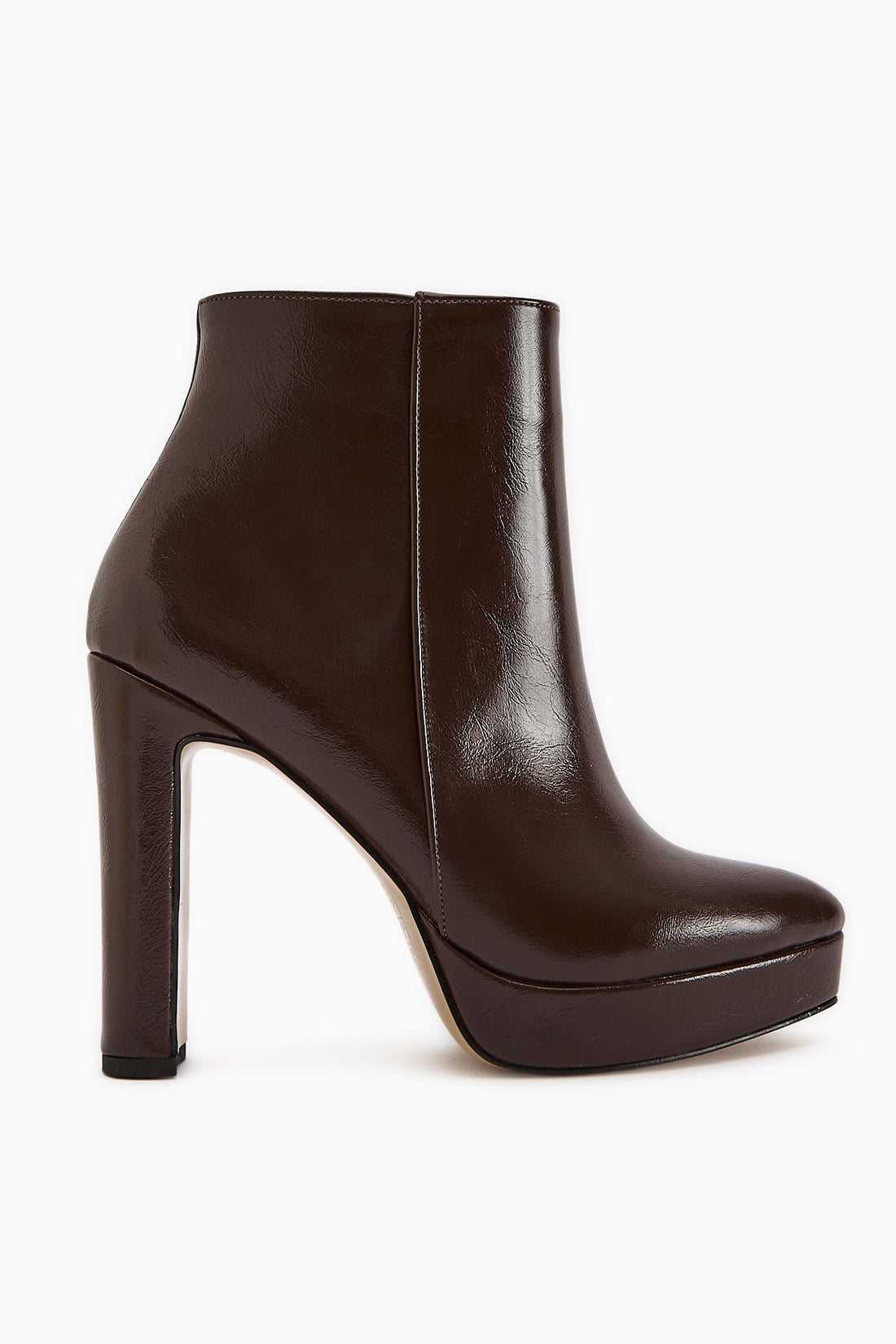 Abbie Coffee Pointed Toe High Heel Zippered Boot