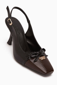 Emila Schwarz Schleife Damen Absatzschuhe