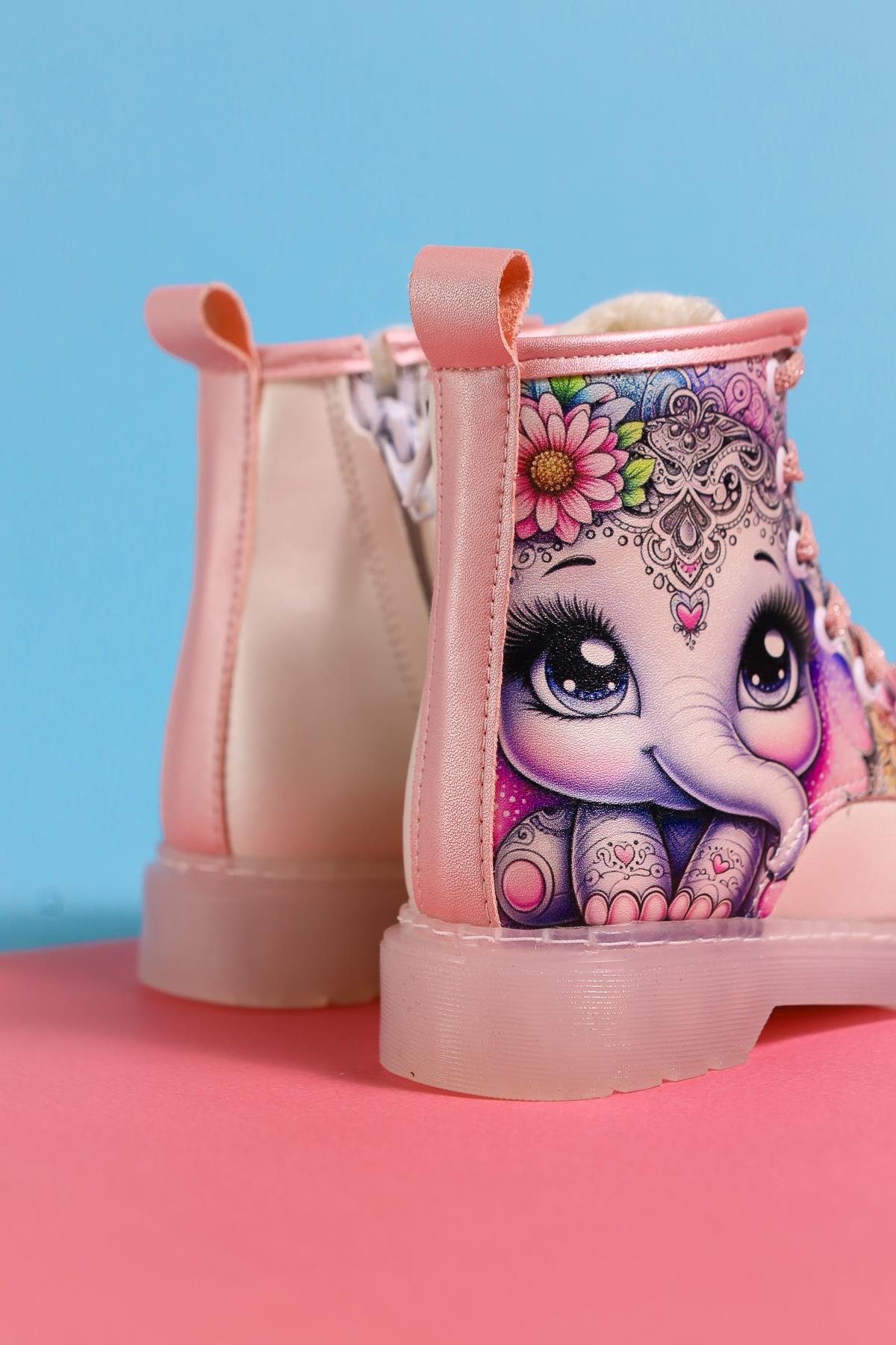 Lovise Perlmutt Cartoon-Charakter Druck Schnür-Kinderstiefel