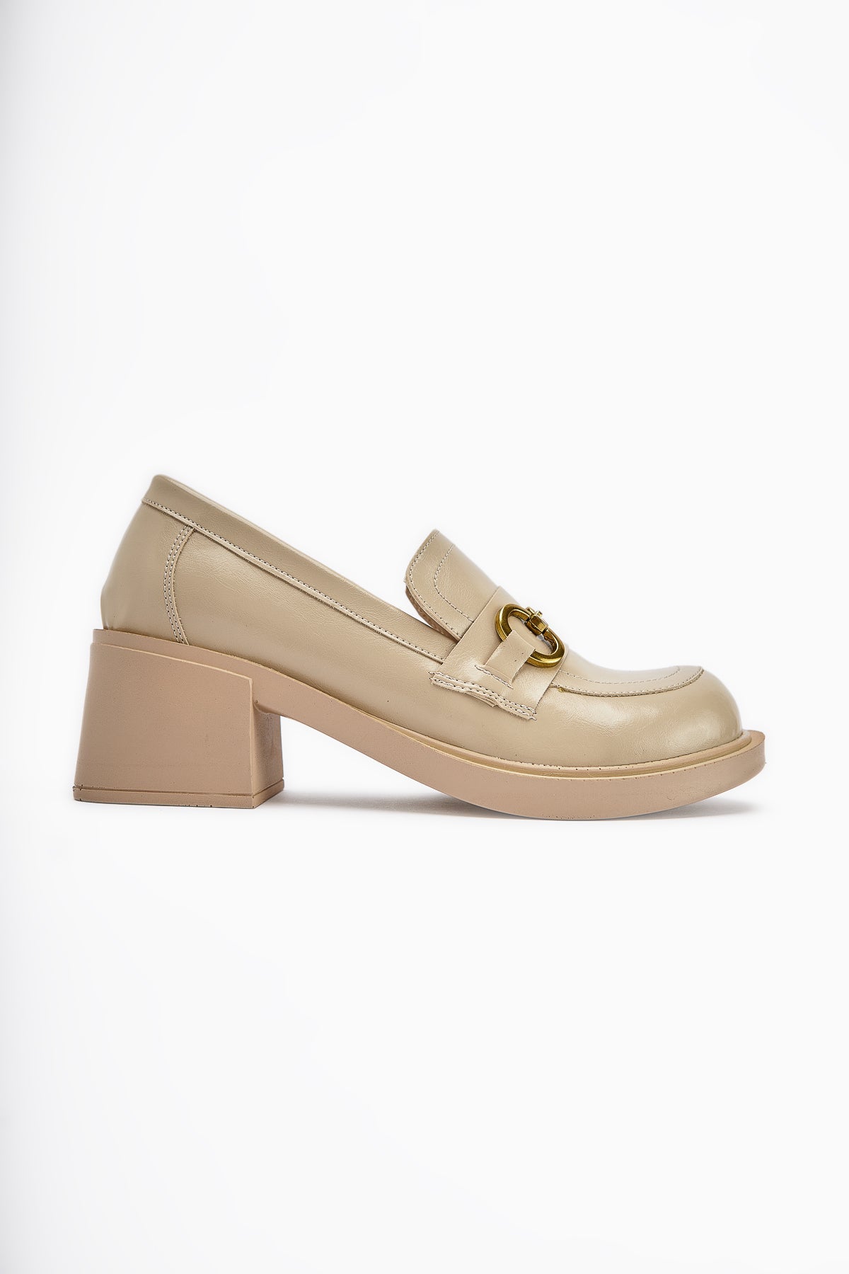 Berita Damen Chunky Heel Schuh in Beige