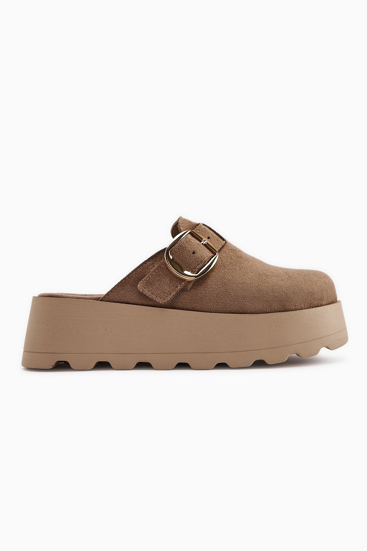 Clara Mink Suede Buckled Women's Slipper