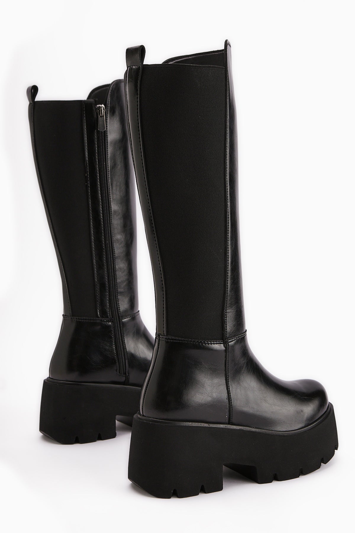 Lidia Black Platform High Heel Women's Boot