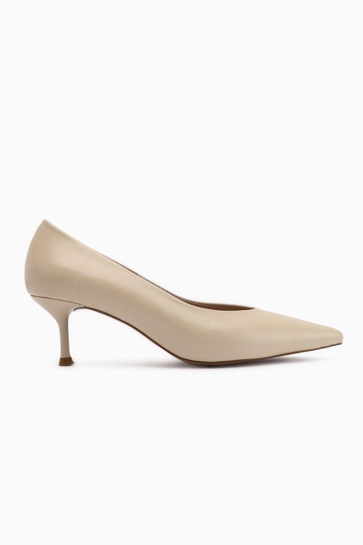 Michel Women's Beige Slim Heel Shoes