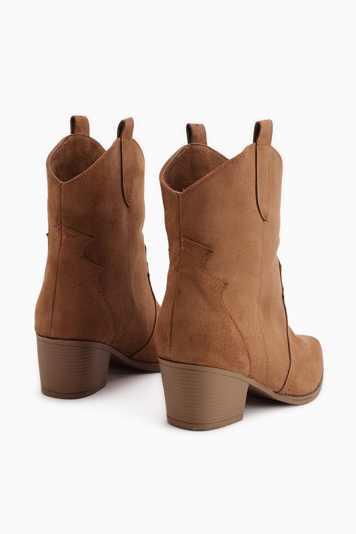 Joo Taba Suede Pointed Toe Embroidered Western Boots