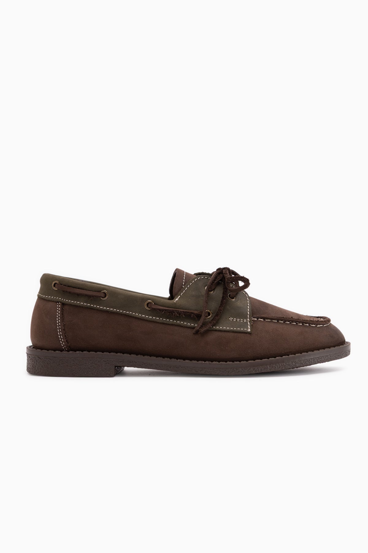 Echtes Leder Janica Braun Schnür Damen Mokassinschuhe