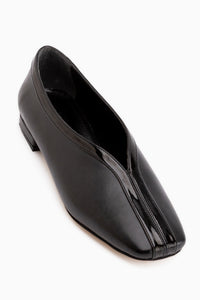 Nadia Black Square-Toed Women’s Ballet Flats