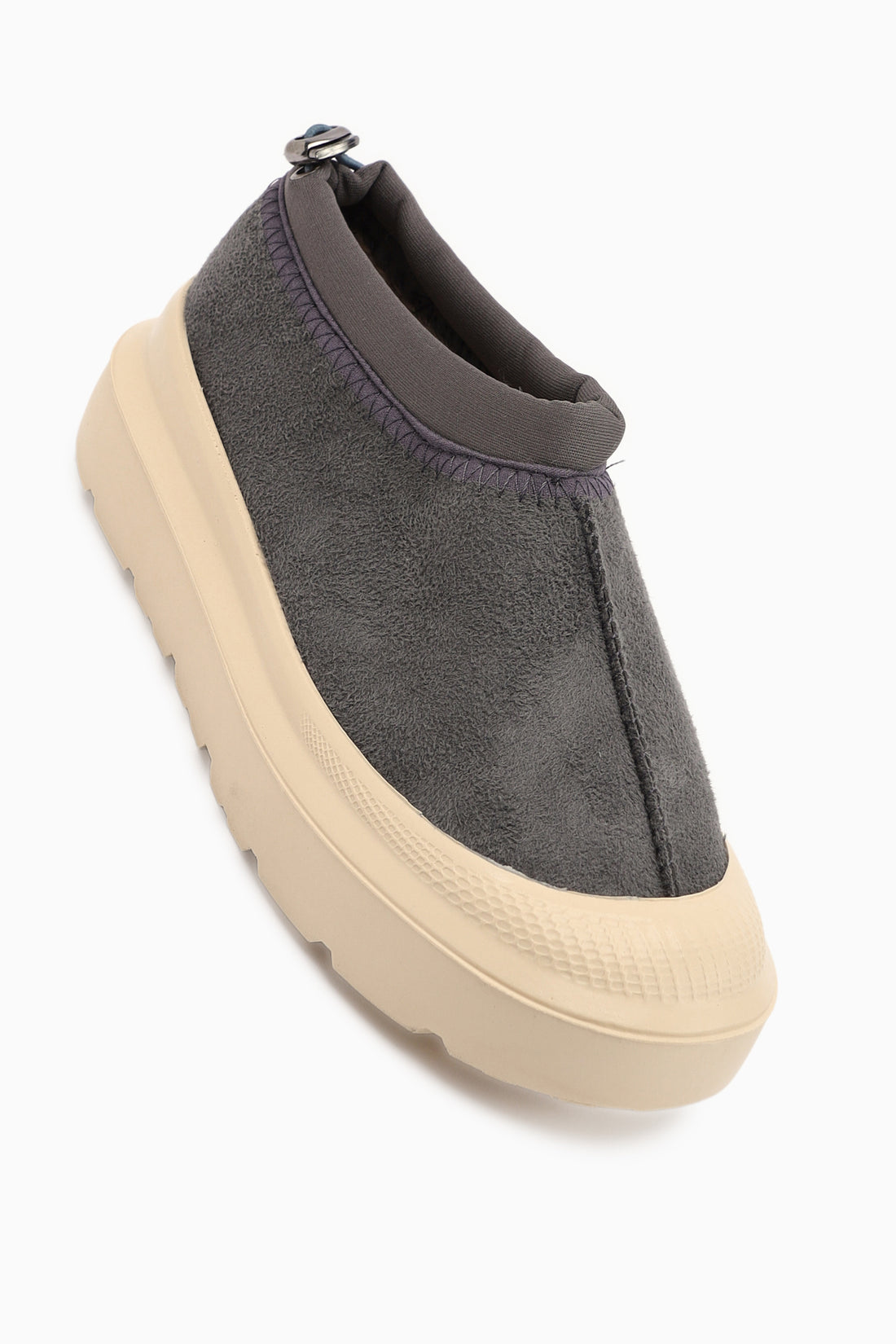 Katelyn Grau Wildleder Bedeckter Zehenpelz Futter Damen Schuhe