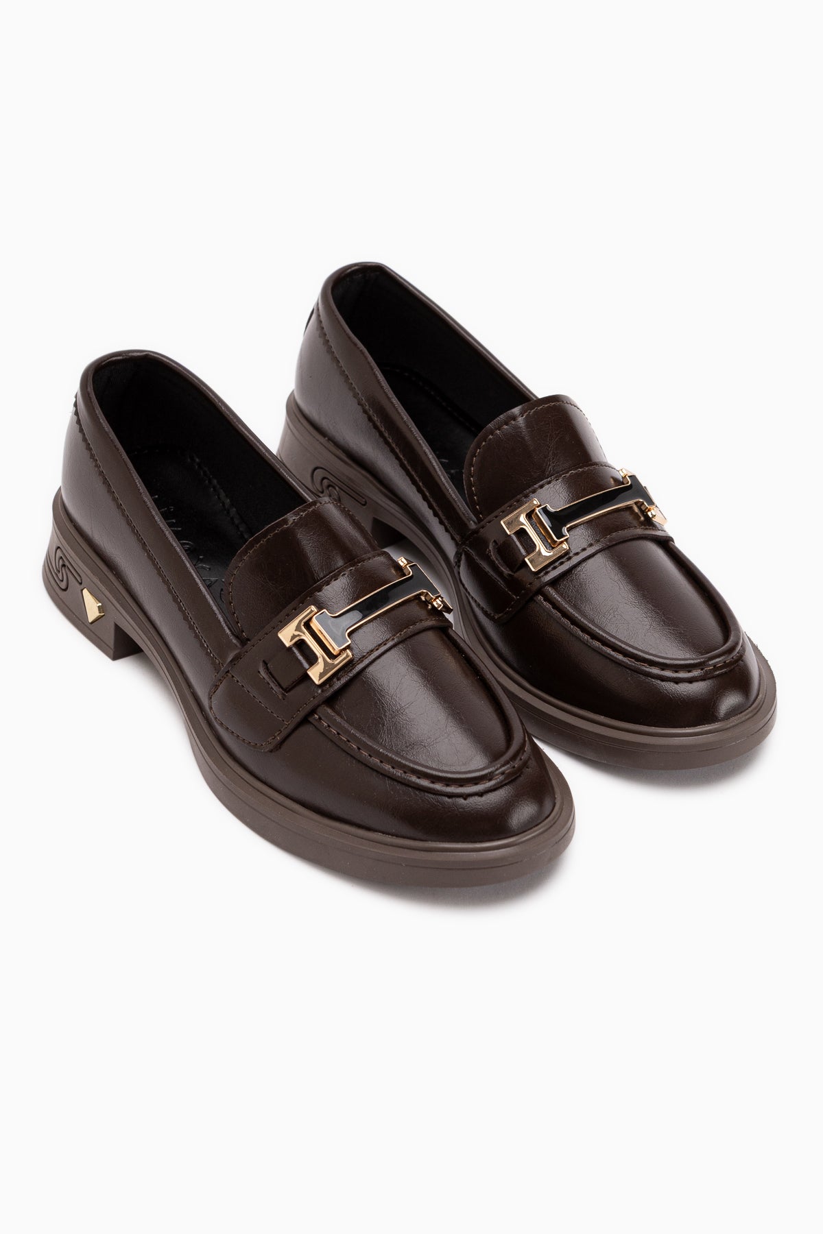 Drina Kaffee Schnalle Damen Loafer Alltagsschuhe