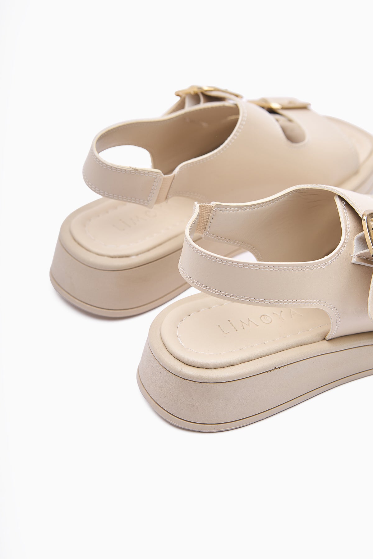 Lemis Cream Buckled Women's Sandals