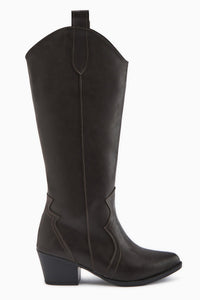 Lhena Coffee Western Pull-On Boot