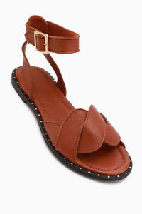 Juliette Genuine Leather Tan Antique Women’s Sandal