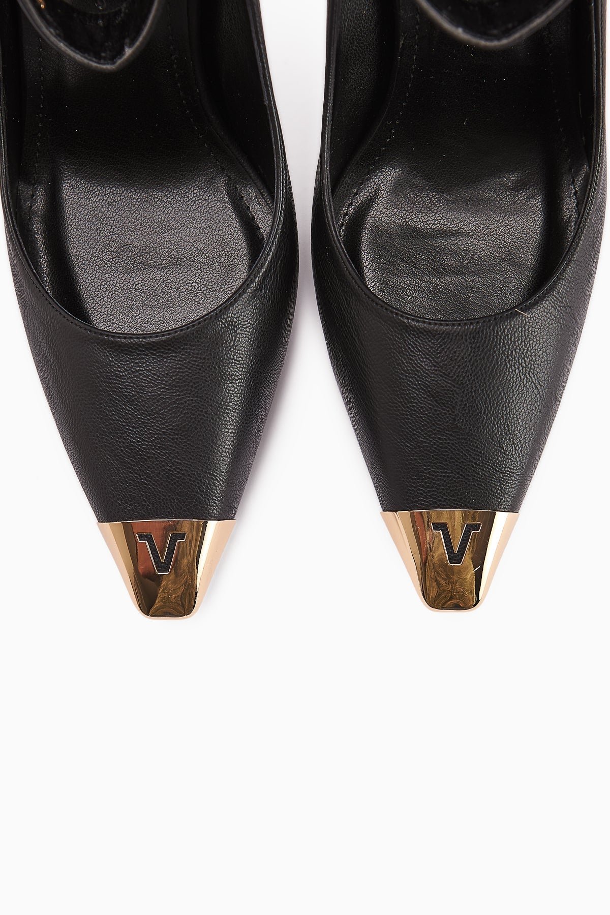 Jennica Black Ankle Strap Women's High Heel Shoe