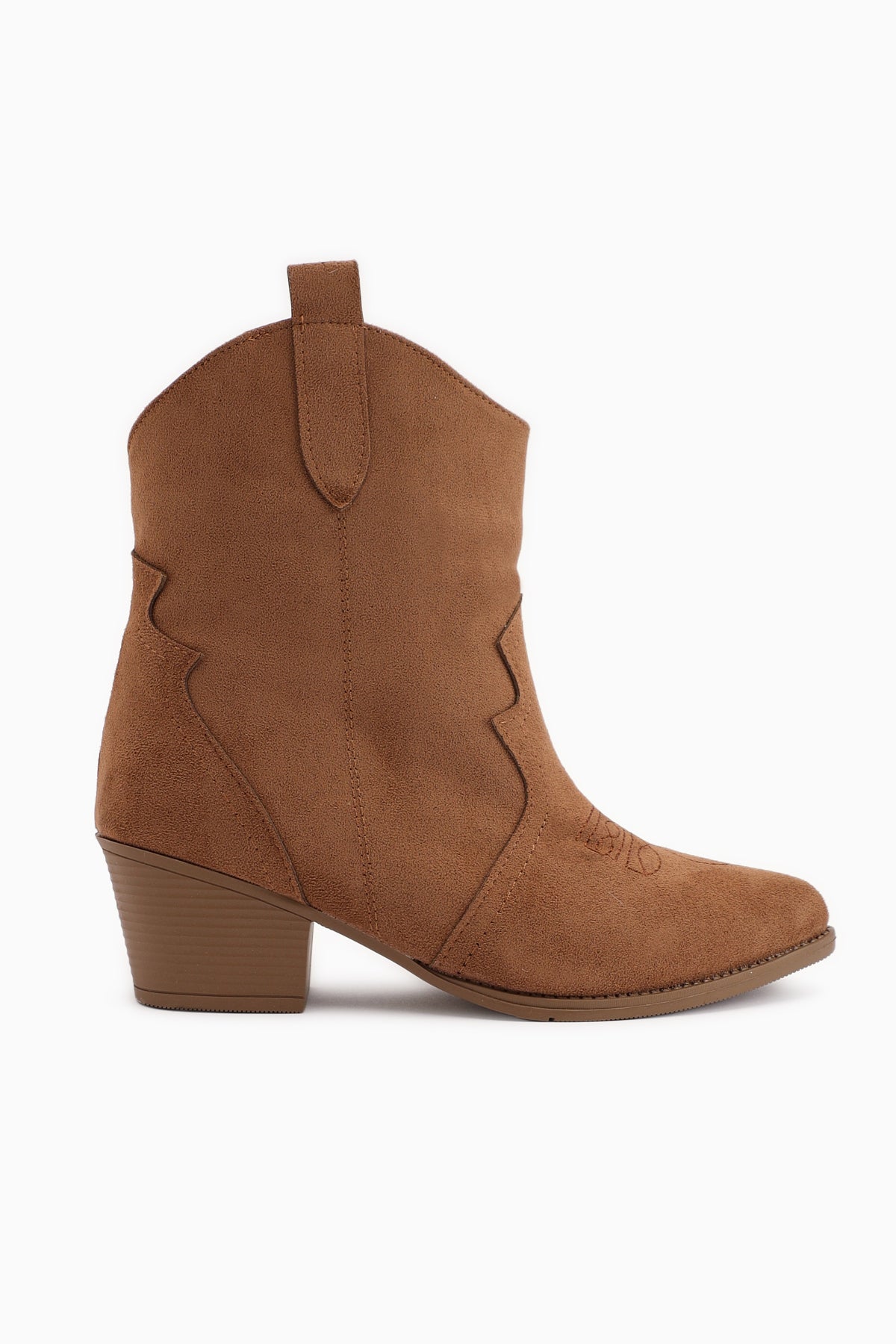 Joo Taba Suede Pointed Toe Embroidered Western Boots