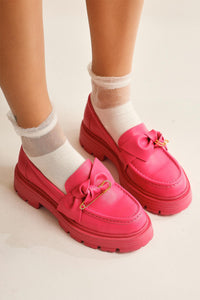 Clarisa – Fuchsia Oxford-Schuh mit Schleife (Damen)