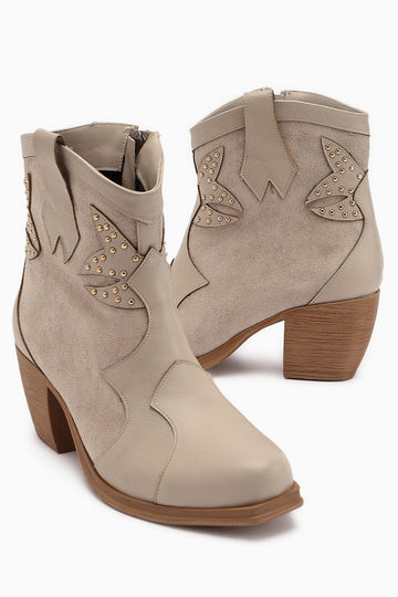 Lowis Nude Strap Women's Cowboy Western Boot