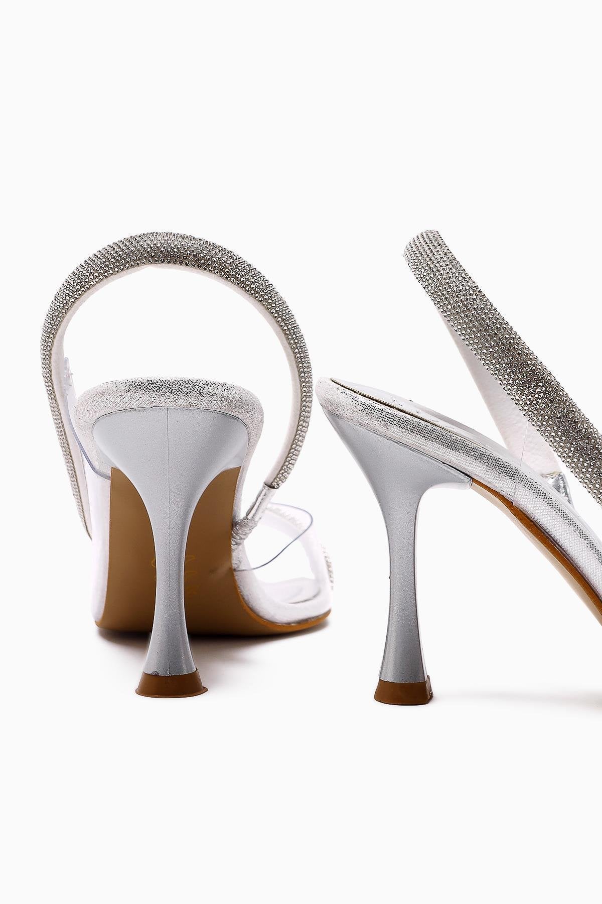 Agata Silber Spitze Zehen Asymmetrische Verzierte Seil Damen Kleidschuh