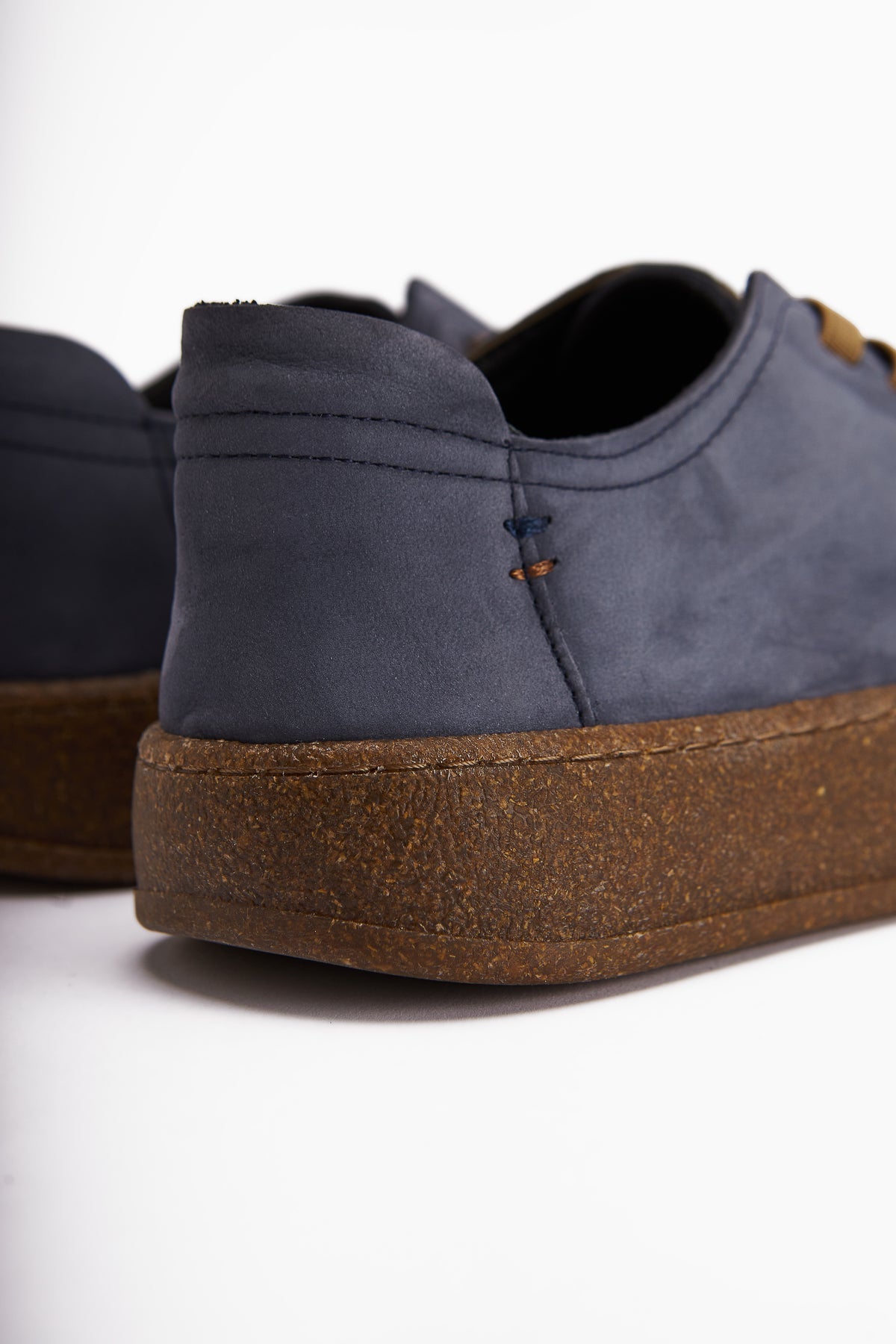 Judi Genuine Leather Blue Comfort Sole Women's Sneakers