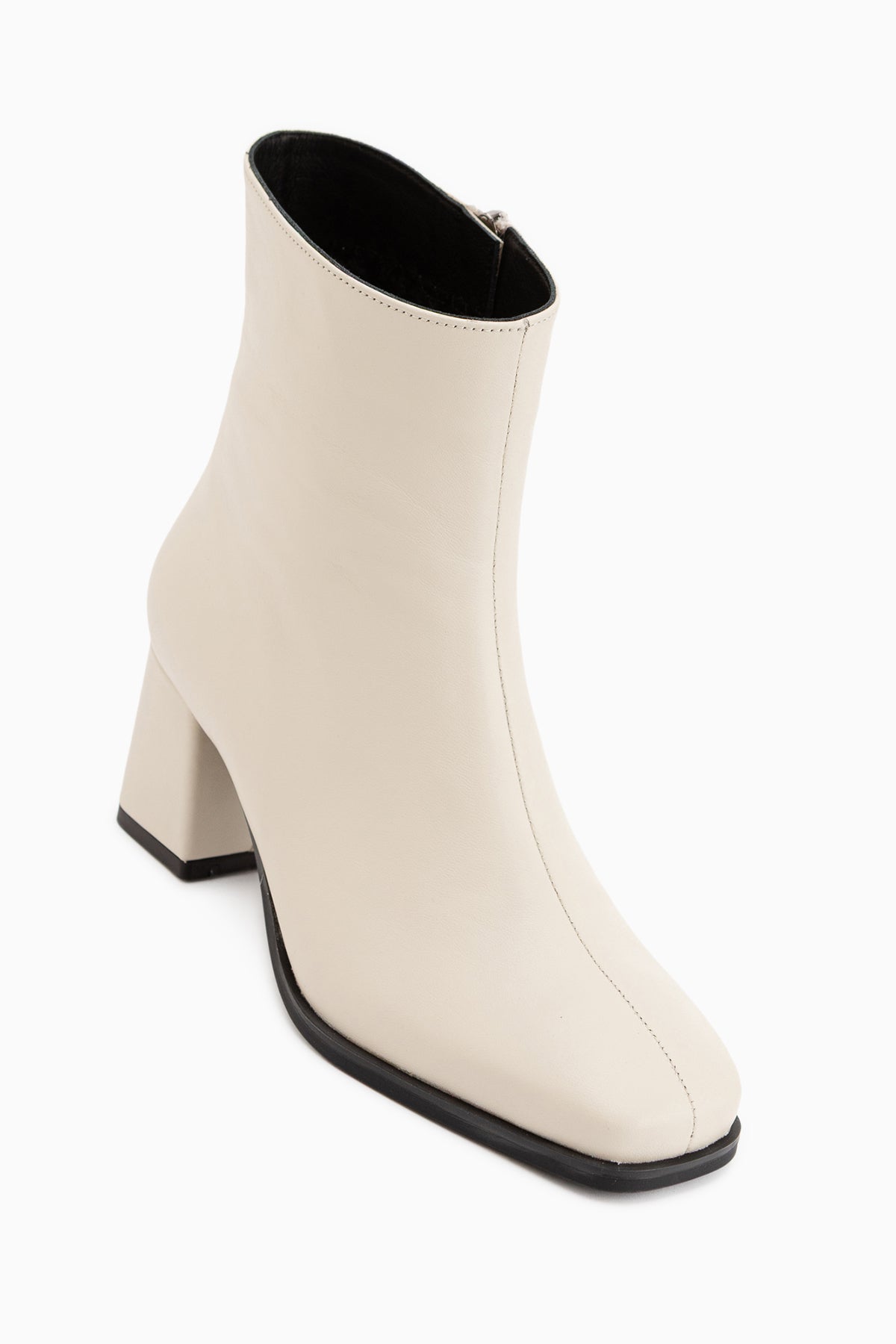 Margot Beige Quadratzehen Damen Stiefel