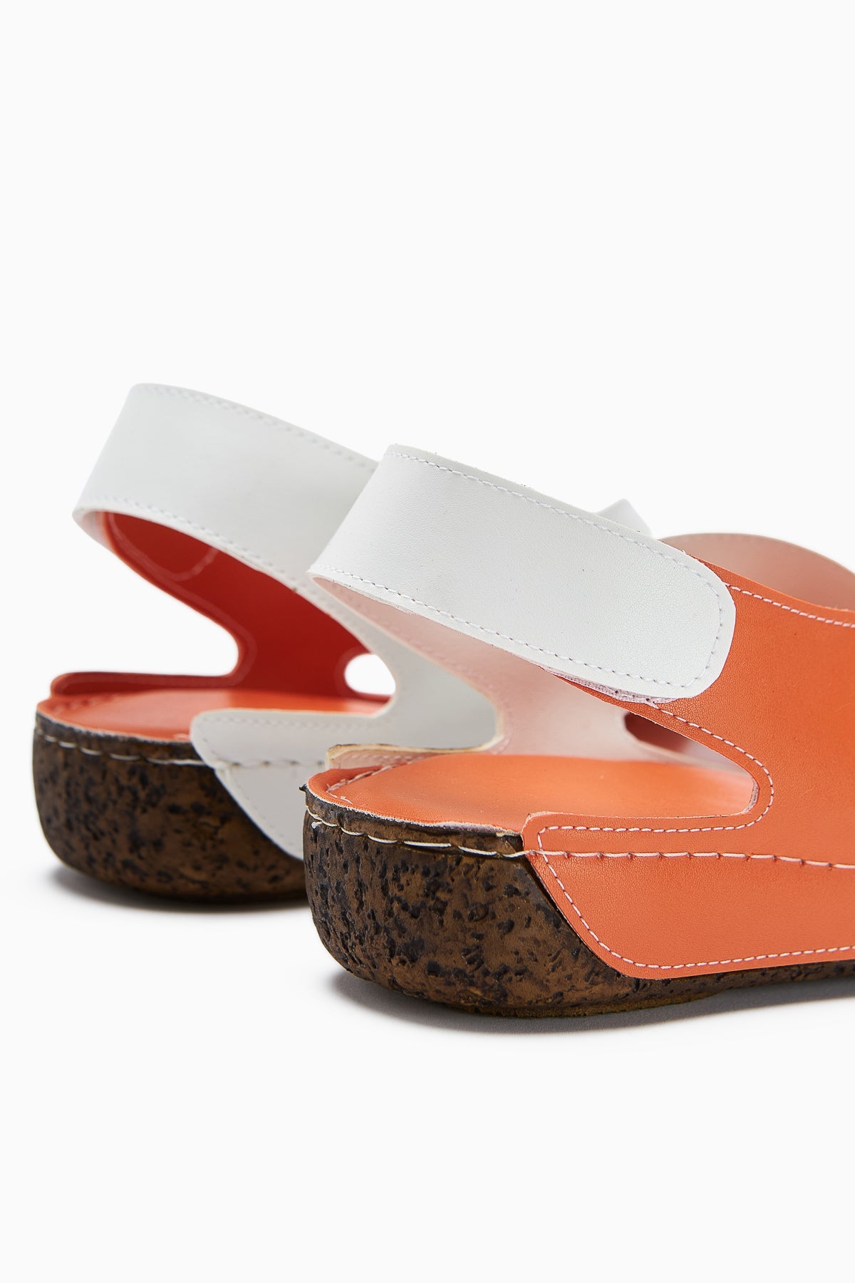 Margit Orange Kreuzriemen Damen Komfort Sandalen