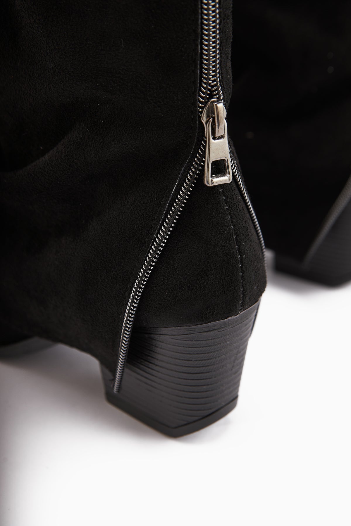 Peggy Black Suede Women's Heeled Western Boot