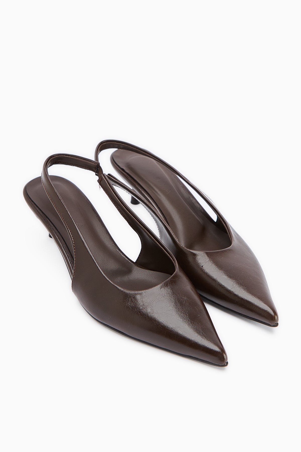 Sanni Kaffee Spitze Zehe Damen Absatz Sandale