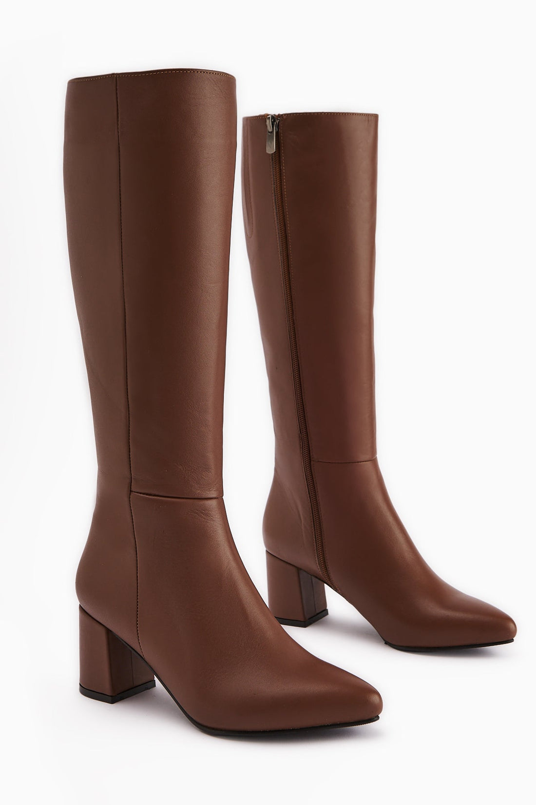 Velma Genuine Leather Taba Heeled Women's Boot