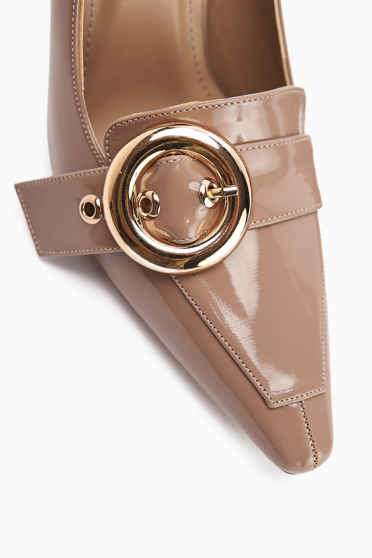 Elisar Vizon Patent Leather Belt Detail Women's High Heels