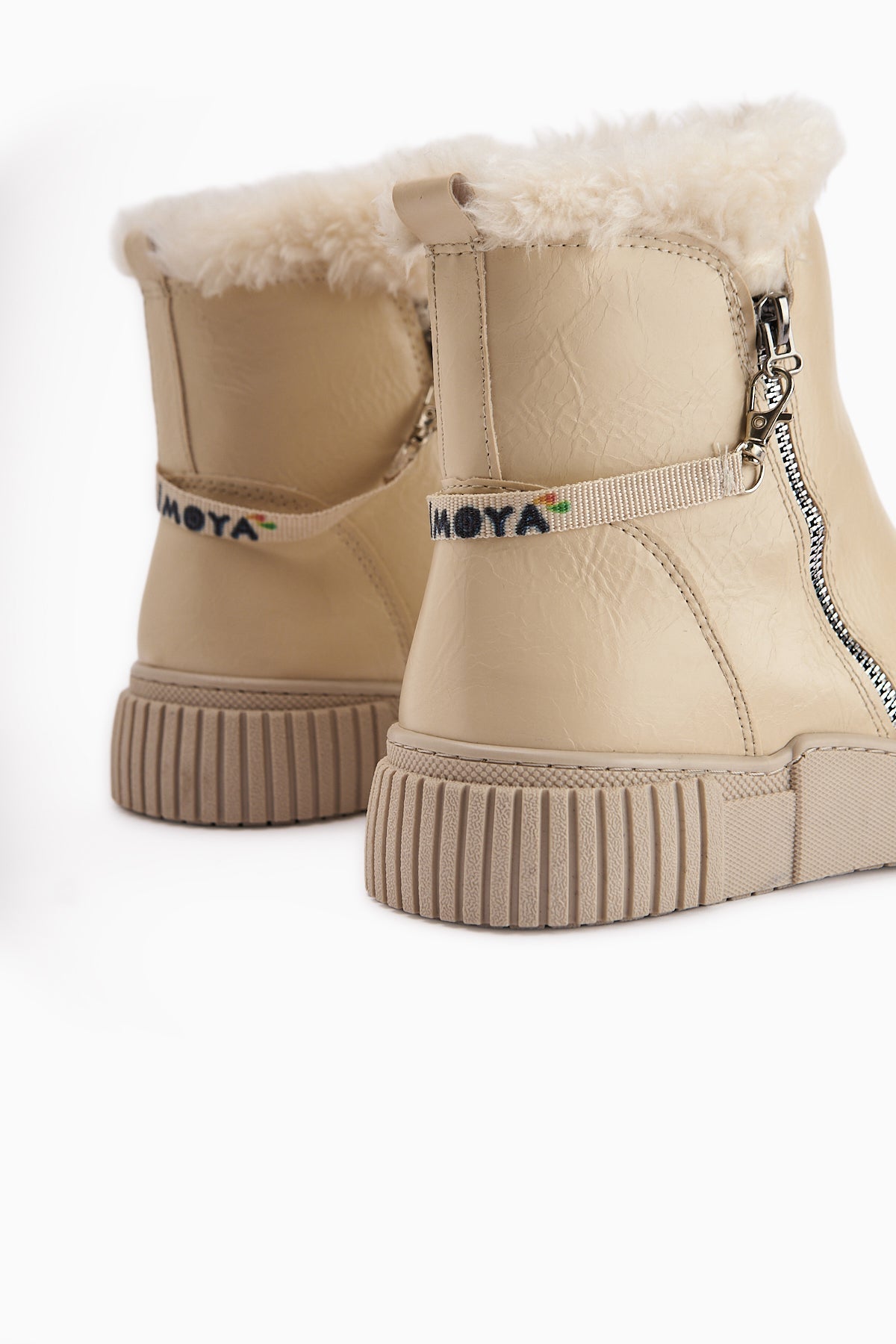Sora Beige Fur-Lined Zippered Women's Sport Boot
