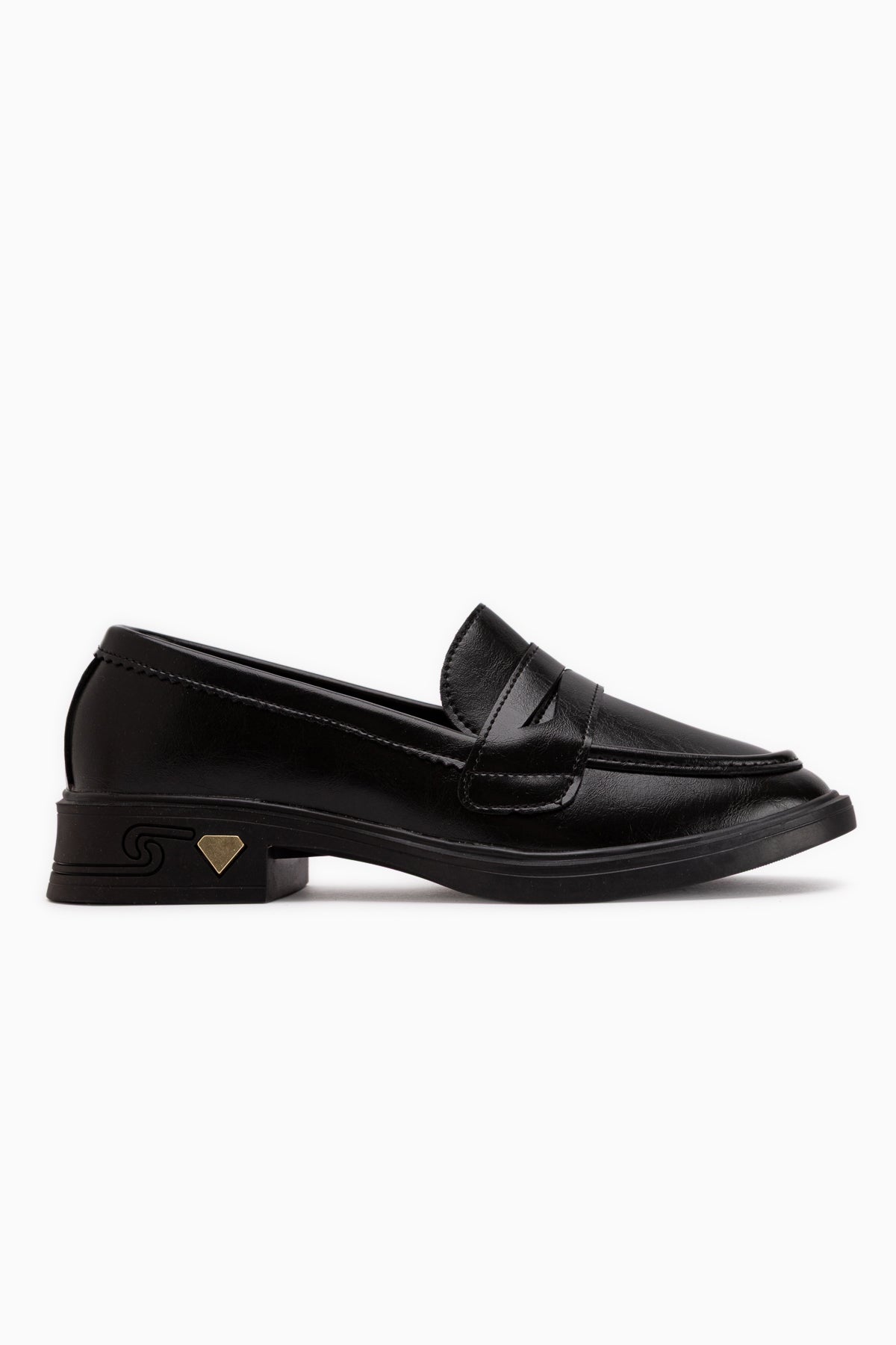 Ervina Schwarz Damen Loafer Alltagsschuhe