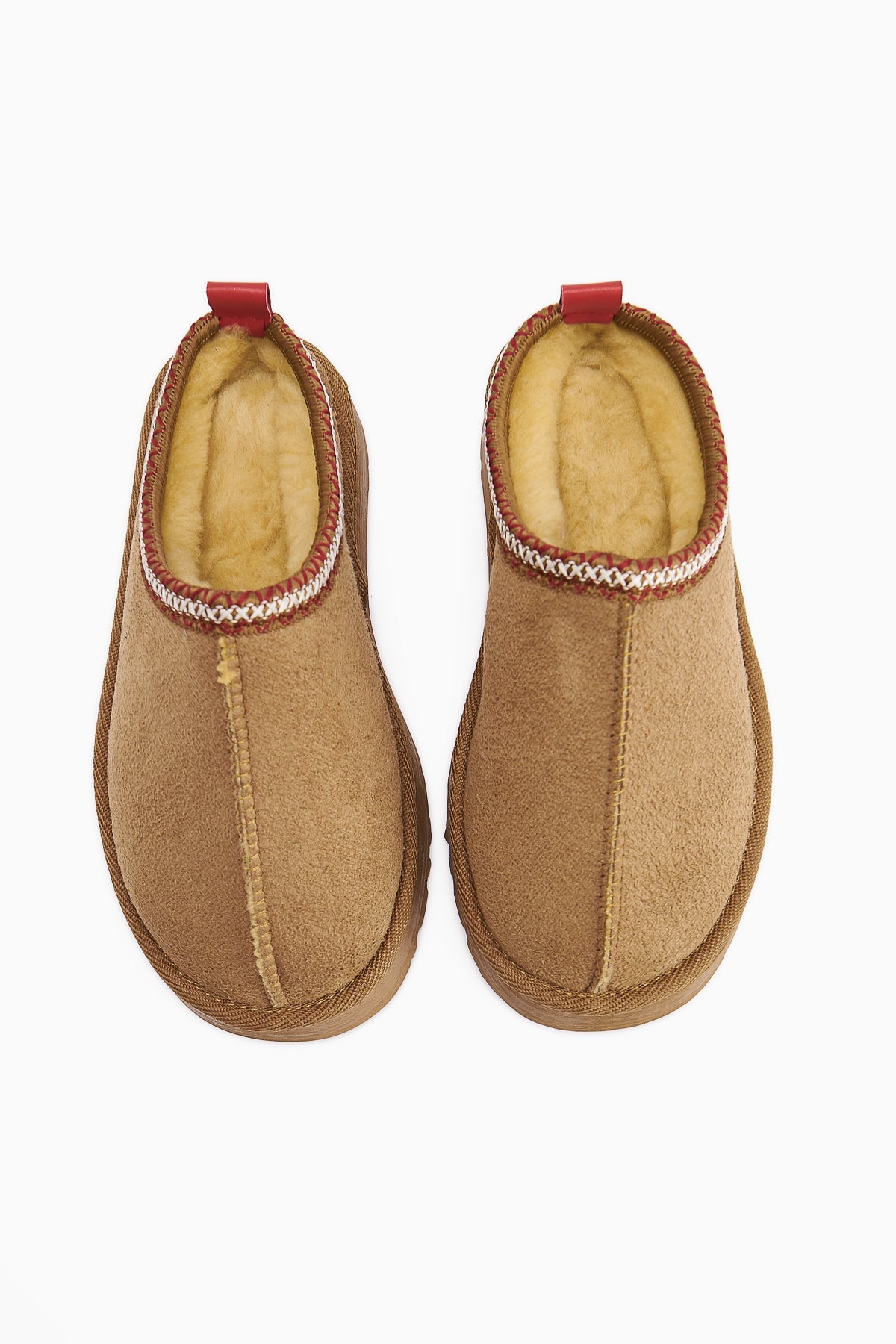 Anne-Liis Mink Suede Woven Detail Winter Slipper