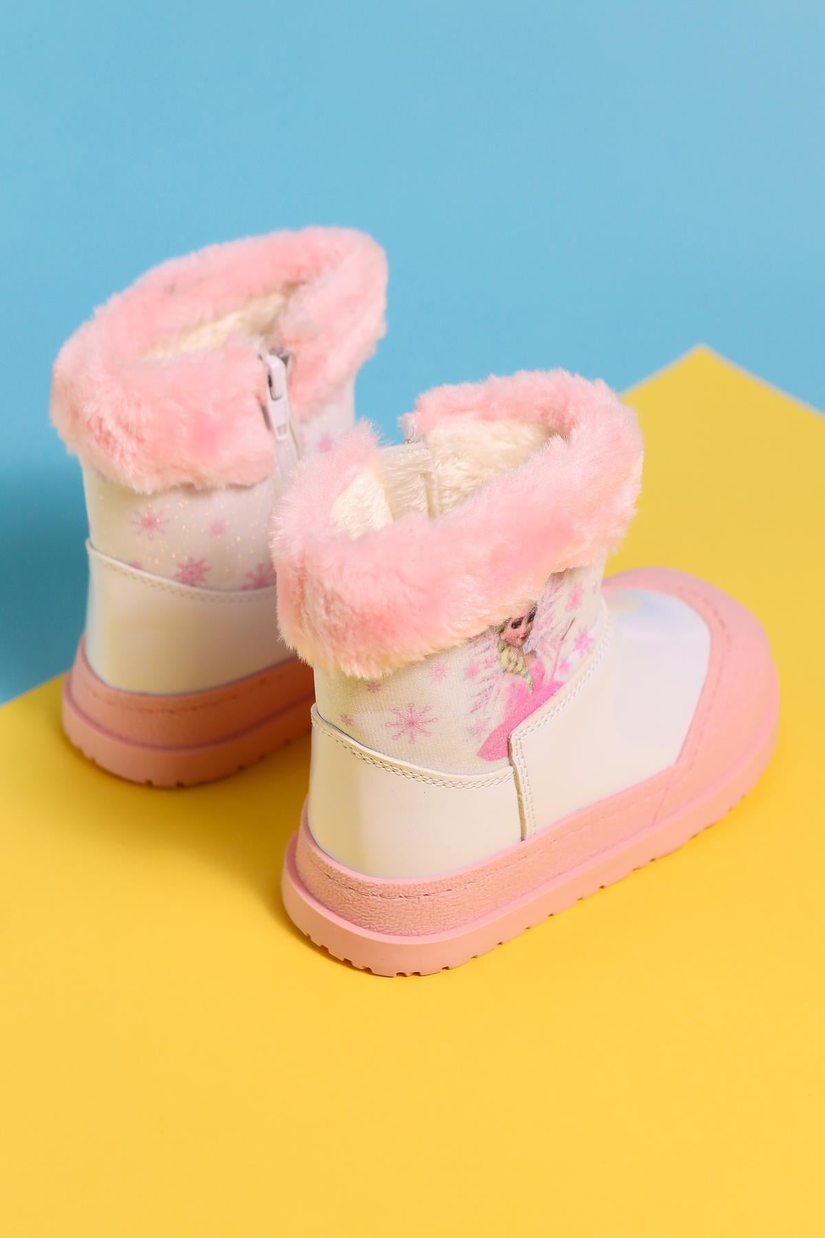 Hannah Rosa Kinderstiefel mit Cartoon-Charakter-Druck und Fellfutter