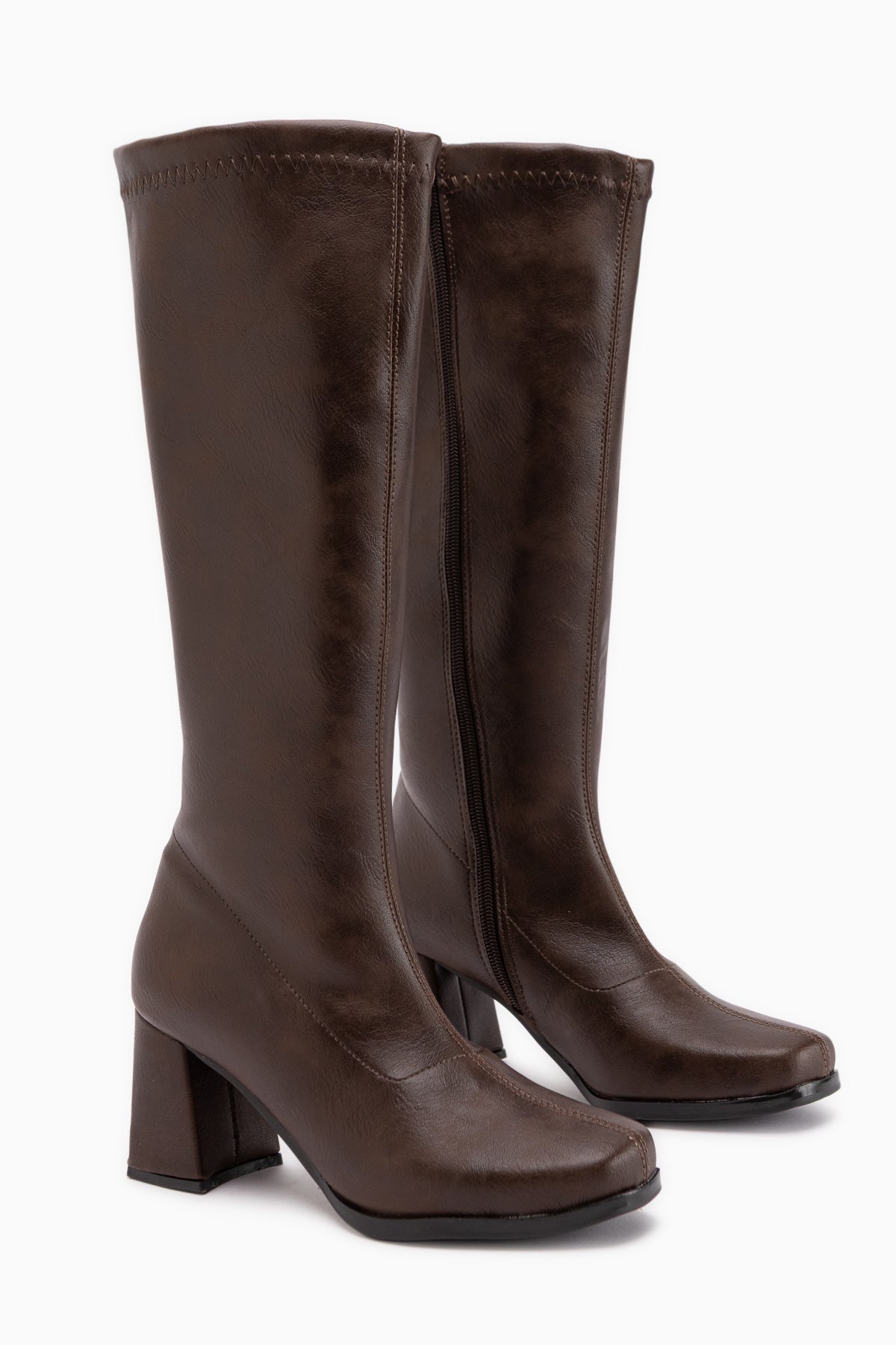 Evie Braun Kasten Zehen Damen Stretch Stiefel