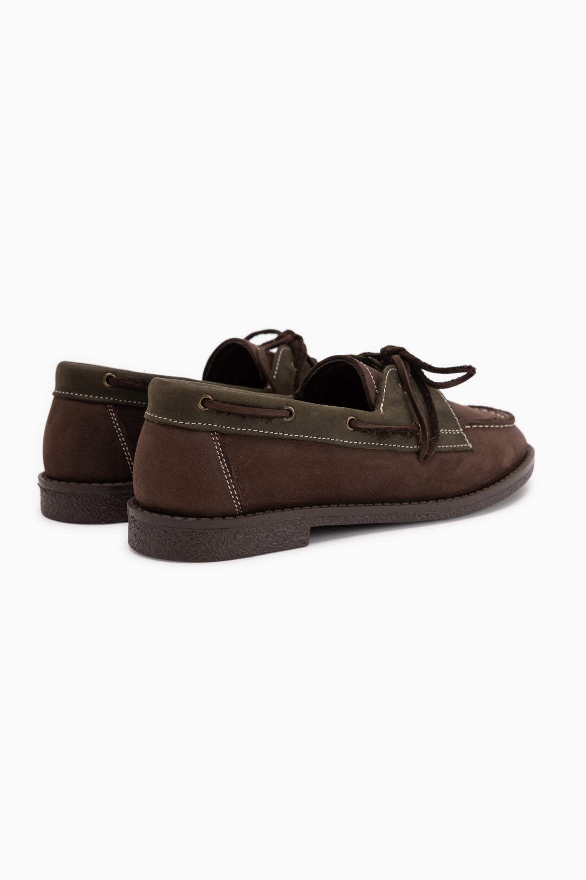 Echtes Leder Janica Braun Schnür Damen Mokassinschuhe