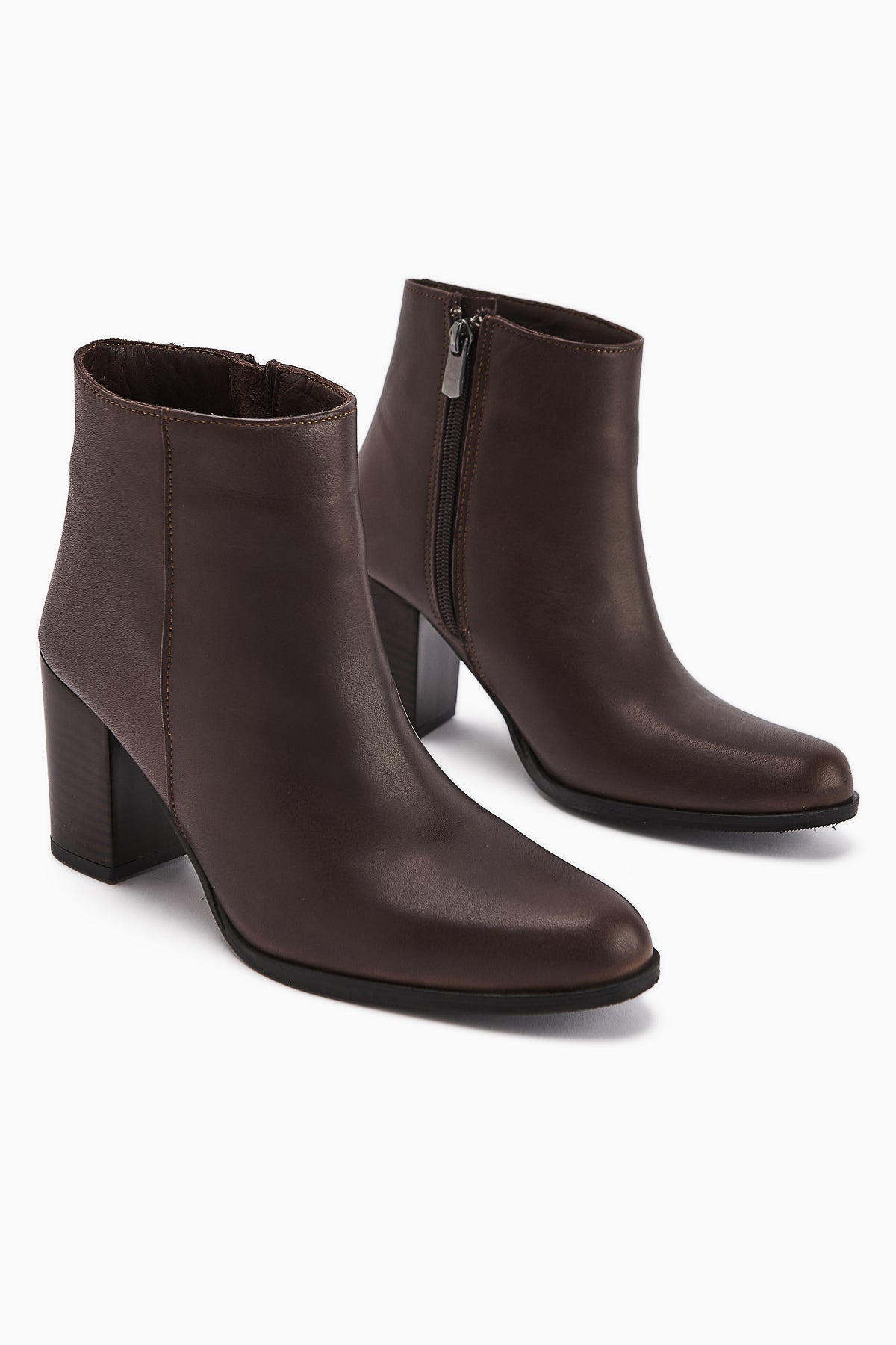 Teres Genuine Leather Brown Heeled Women's Boot