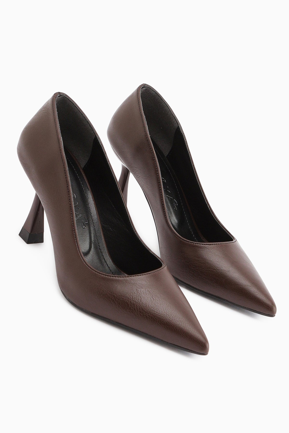 Celestine Coffee Wrinkled Pointed-Toe Stiletto