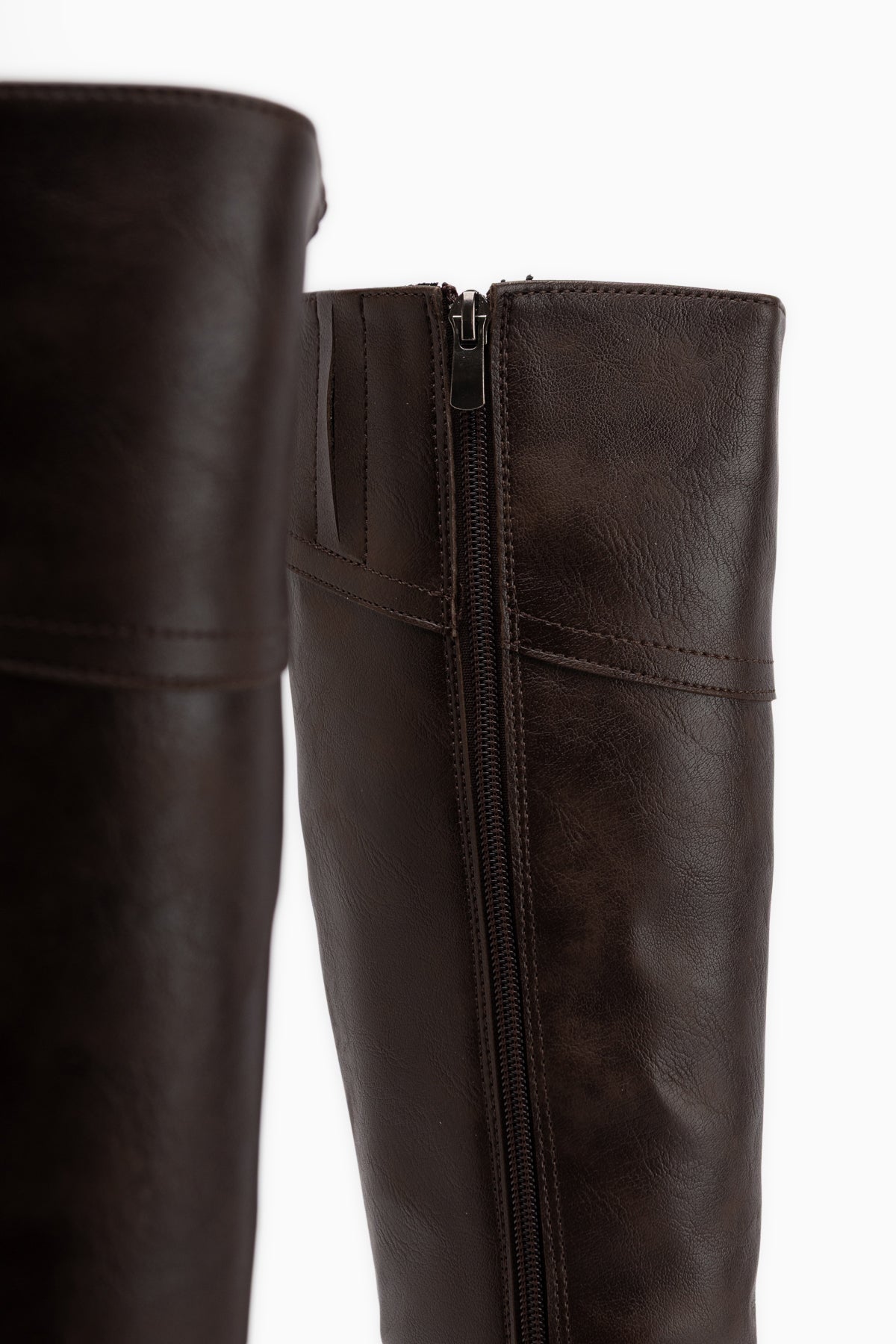 Hope Brown Buckled Thick Heeled Women’s Boots