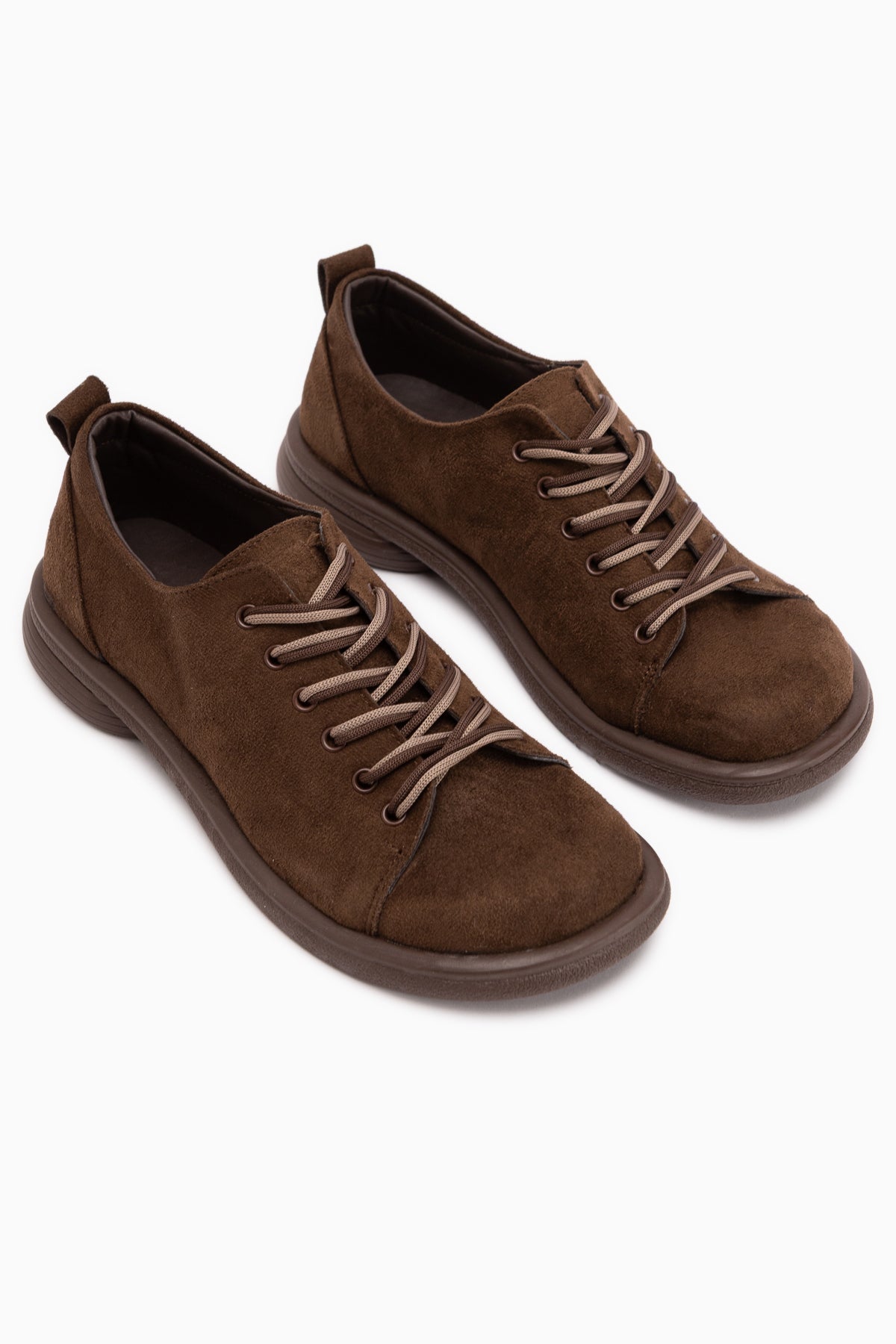 Estella Braun Wildleder Schnürung Freizeit Damen Schuhe