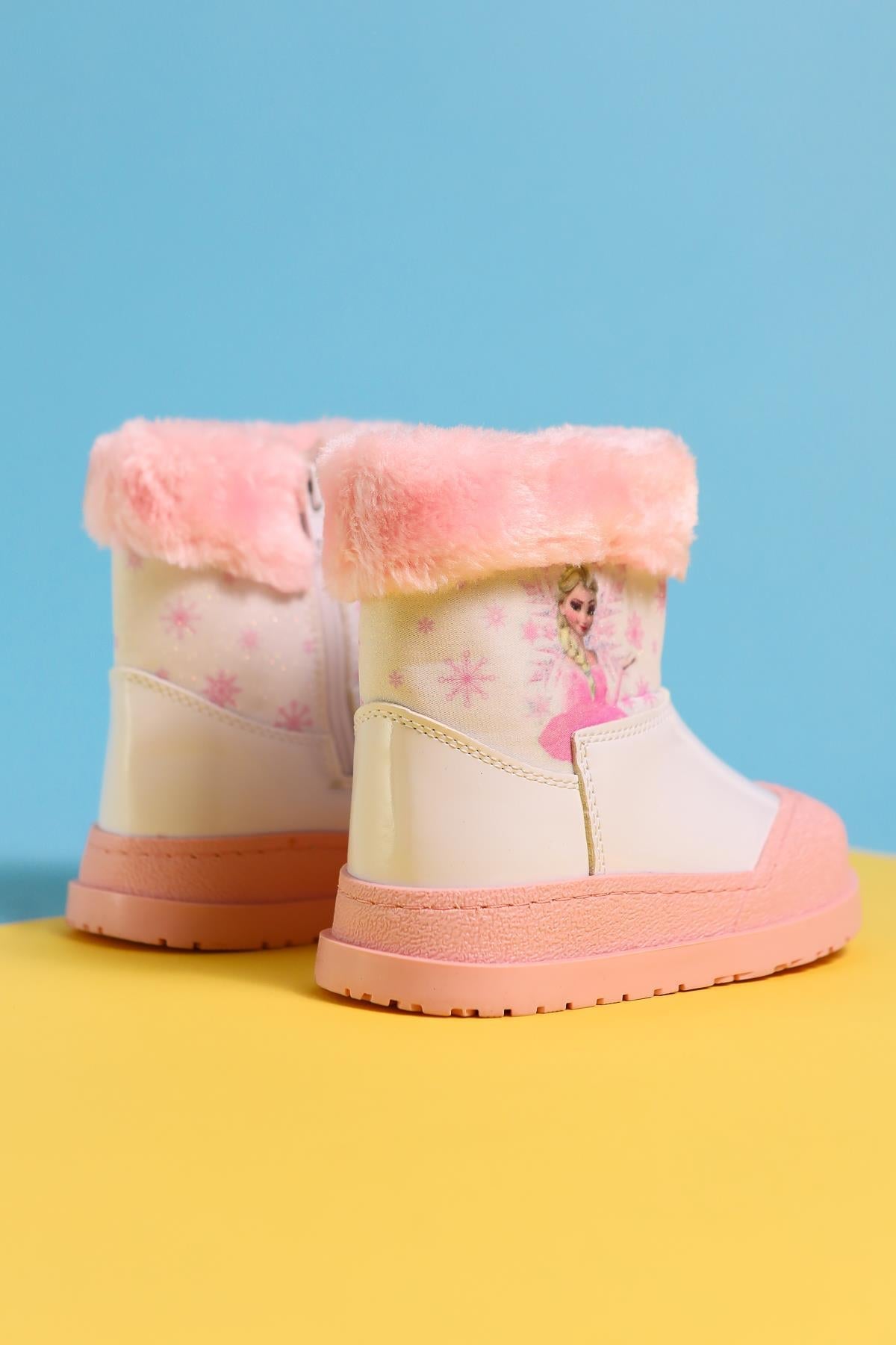 Hannah Rosa Kinderstiefel mit Cartoon-Charakter-Druck und Fellfutter