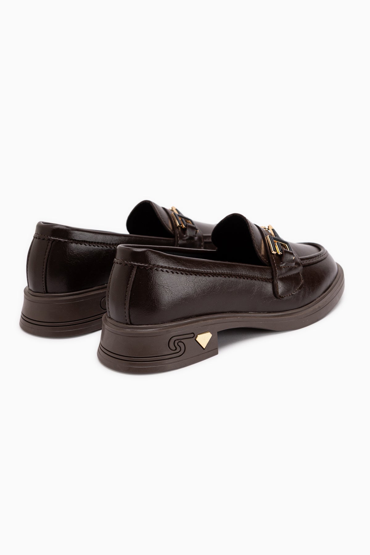 Clarie Braun Schnalle Damen Loafer Alltagsschuhe
