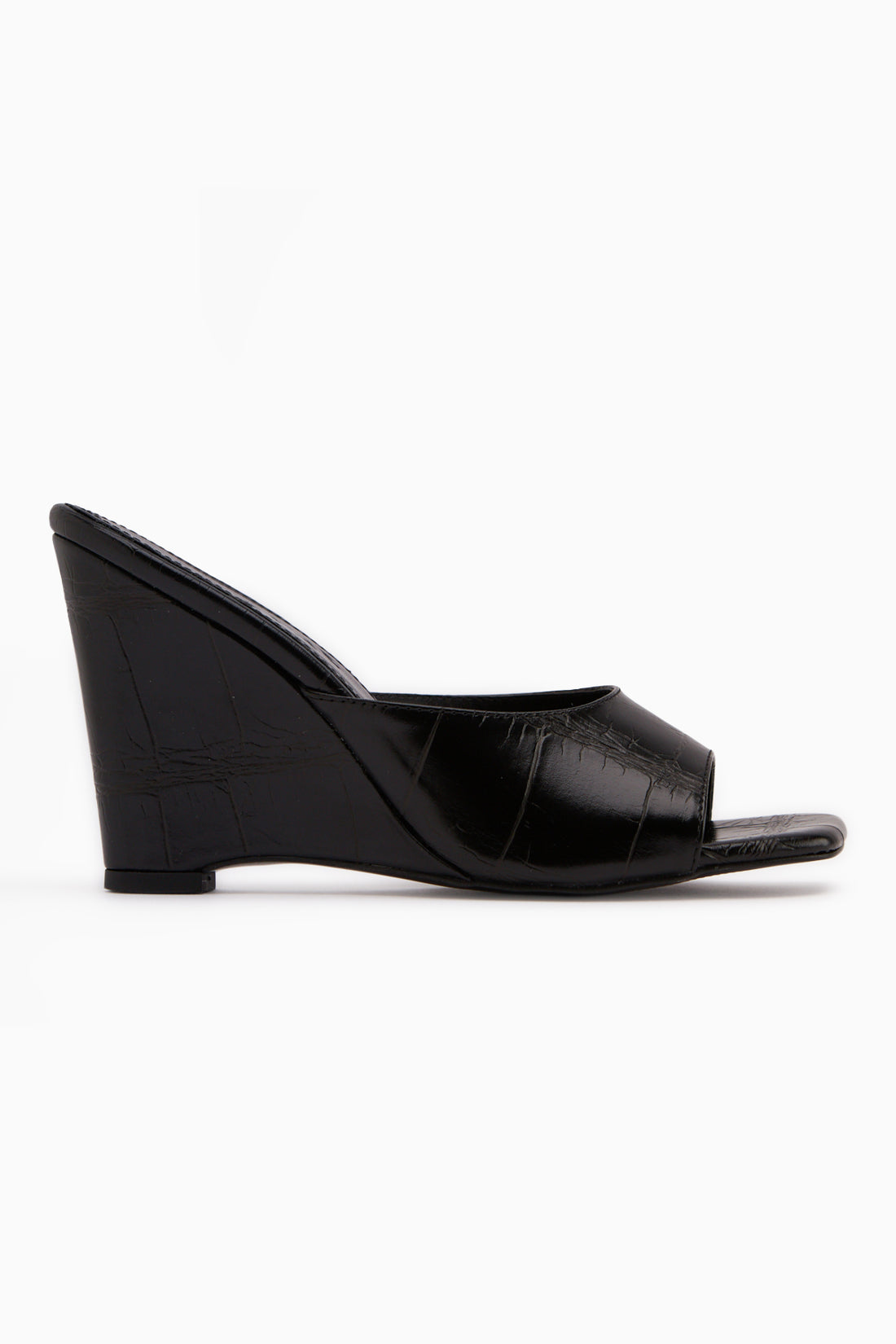 Lamis Schwarze Keil Damen Pantoletten