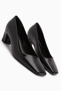 Jelina Schwarze Dicke Absatz Damen Schuhe